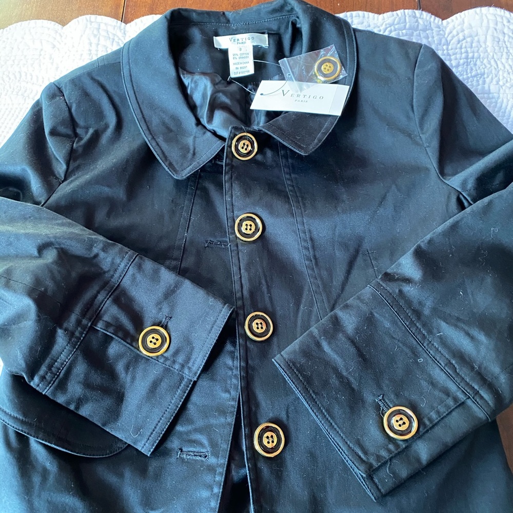 Vertigo Paris Black cotton jacket NWT